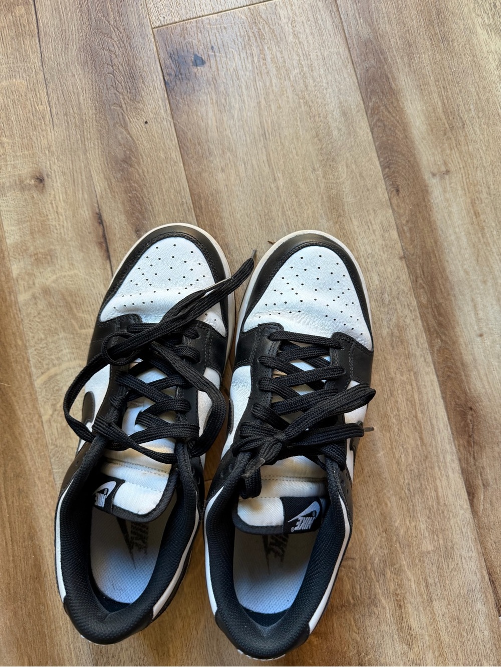 Nike Women's Black and White Dunks